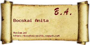 Bocskai Anita névjegykártya